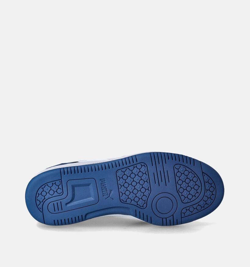 Puma Rebound v6 lo Baskets en Bleu pour garçons (361444) - pour semelles orthopédiques