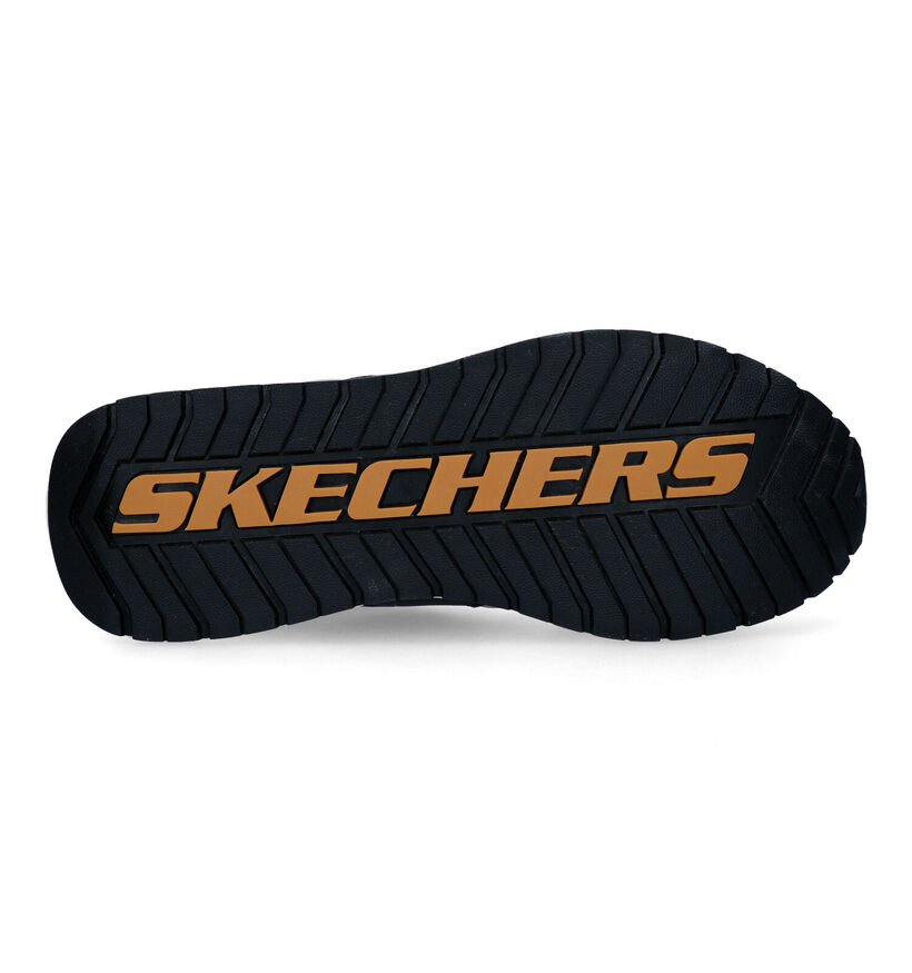 Skechers Sunny Dale Leyden Grijze Veterschoenen voor heren (326202) - geschikt voor steunzolen