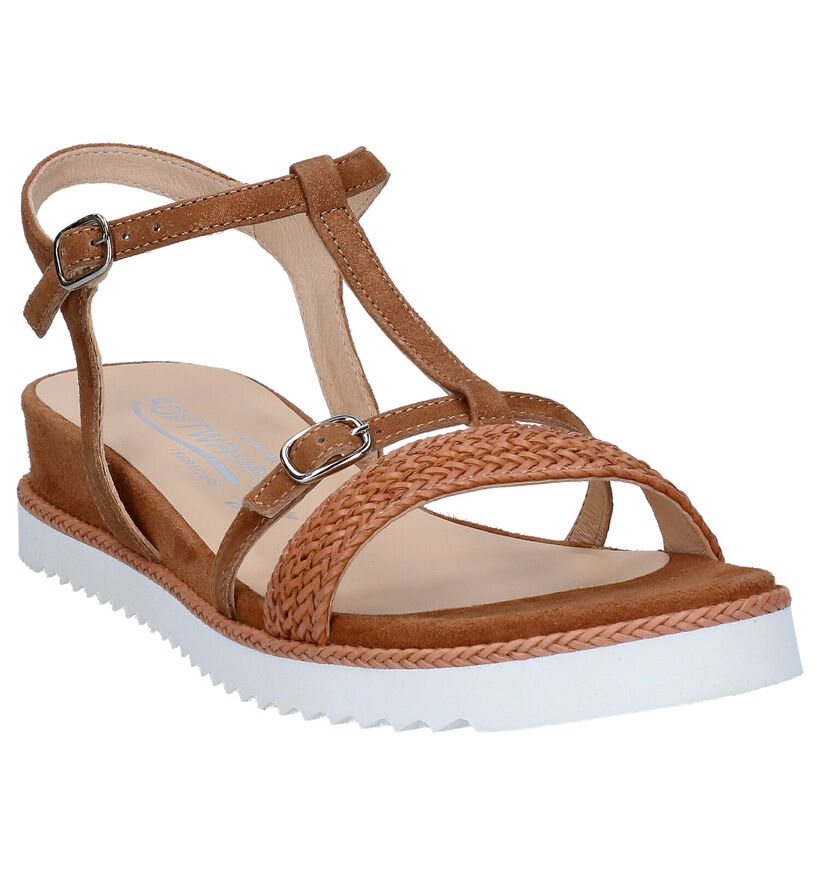 Softwaves Beige Sandalen in leer (289946)