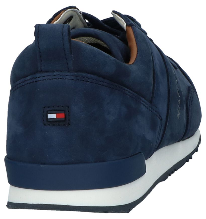 Casual Schoen Blauw Tommy Hilfiger Iconic Nubuck Leather Runner, , pdp
