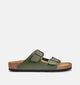 Birkenstock Arizona Leather Groene Slippers voor heren (368540)