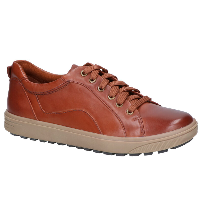Jana Chaussures à lacets en Cognac en cuir (257530)
