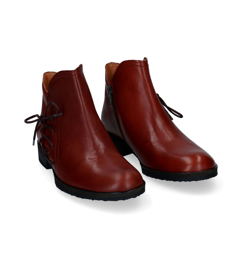 Brako Bottines plates en Vert kaki en cuir (299287)