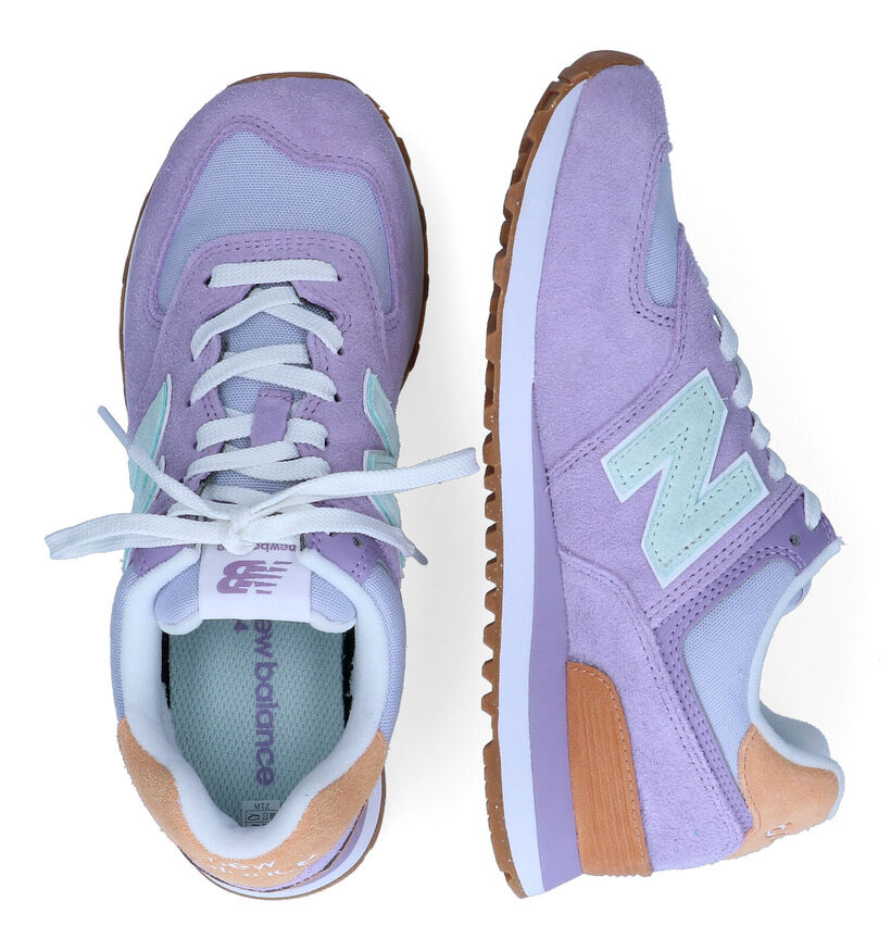 New Balance WL 574 Baskets en Vert pour femmes (349411) - pour semelles orthopédiques