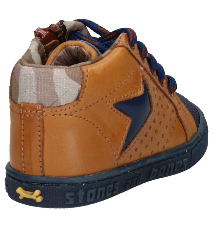 STONES and BONES Cognac Hoge Schoenen in leer (255456)