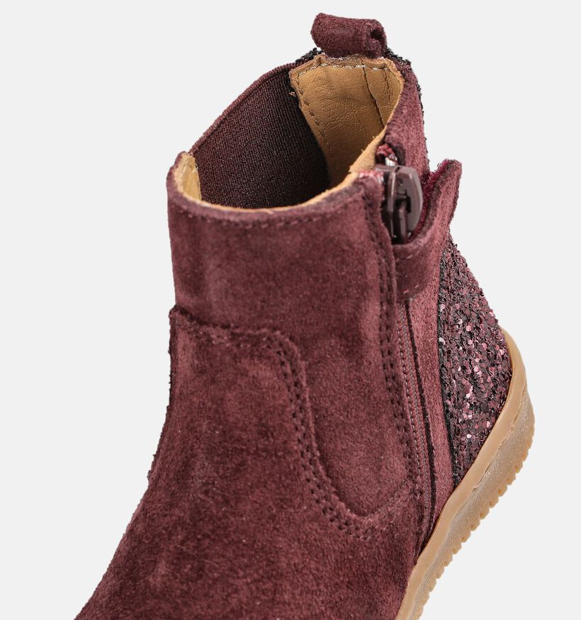 STONES and BONES Neki Bottines Chelsea en Bordeaux pour filles (381413) - pour semelles orthop&eacute;diques