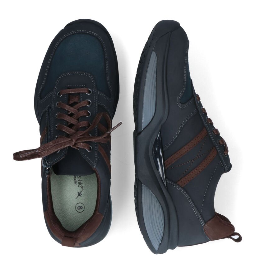 Xsensible SWX3 Blauwe Veterschoenen in nubuck (317927)