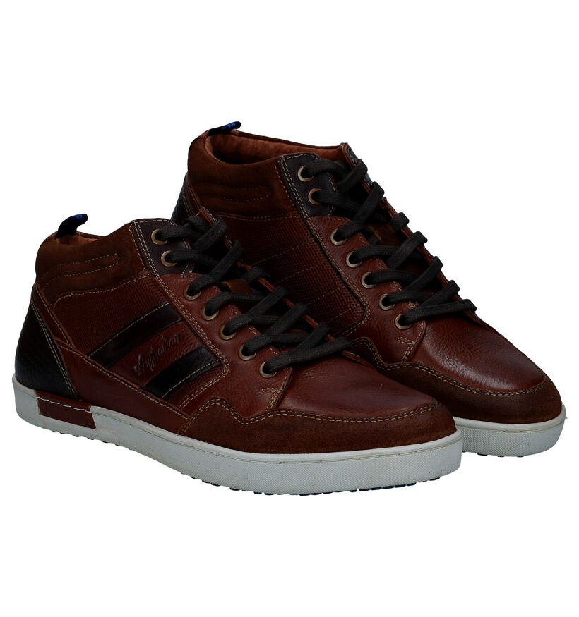 Australian Liam Chaussures Hautes en Cognac en cuir (282660)