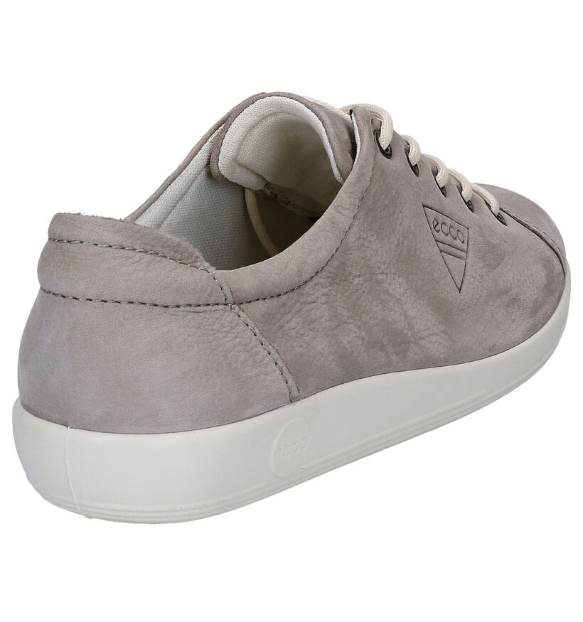ECCO Soft 2.0 Blauwe Veterschoenen voor dames (336855) - geschikt voor steunzolen