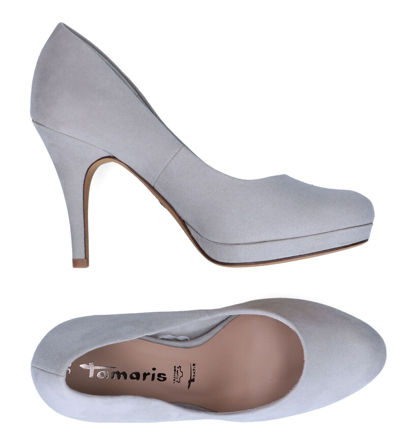 Tamaris Grijze Pumps in stof (306310)