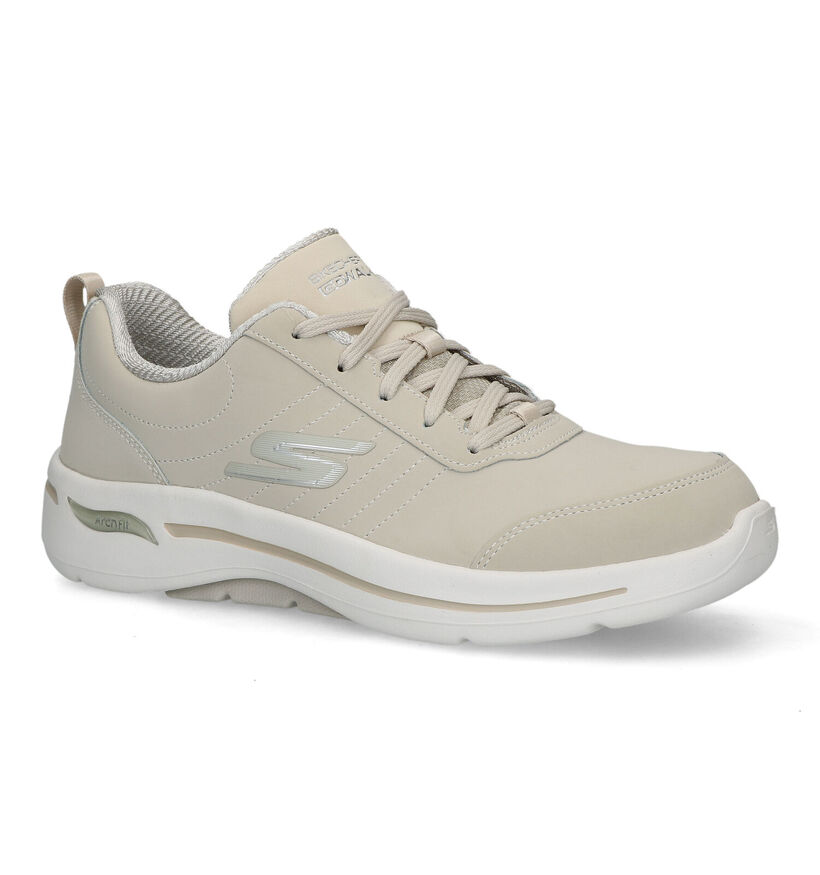 Skechers Go Walk Arch Fit Beige Sneakers voor dames (319364) - geschikt voor steunzolen