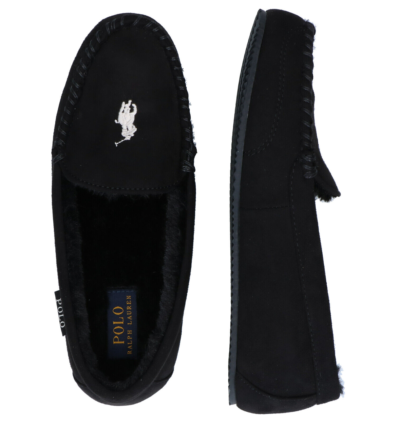 Polo Ralph Lauren Dezi Zwarte Pantoffels Dames Pantoffels Online op TORFS.BE