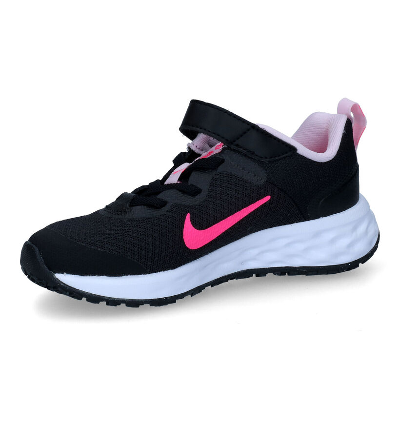 Nike Revolution 6 Zwarte Sneakers voor meisjes (308999) - geschikt voor steunzolen