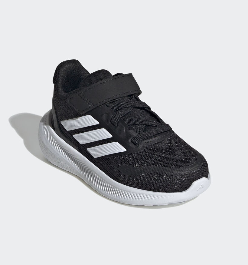 adidas Runfalcon 5 Baskets basses en Noir pour gar&ccedil;ons (372744) - pour semelles orthop&eacute;diques