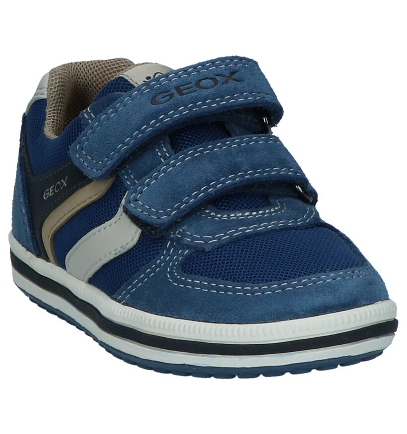 Blauwe Velcroschoenen Geox in daim (237988)