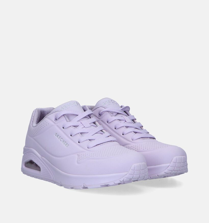 Skechers Uno Frosty Kicks Baskets en Mauve pour femmes (334206) - pour semelles orthopédiques