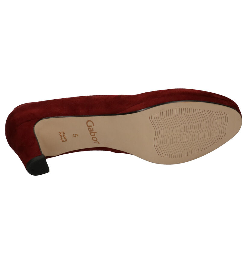 Gabor Soft & Smart Escarpins en Bordeaux en nubuck (260059)
