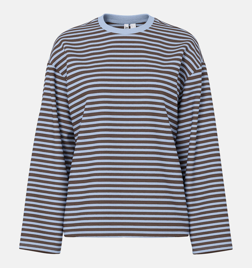 Pieces Sadie Blauwe T-shirt met Strepen voor dames (378353)