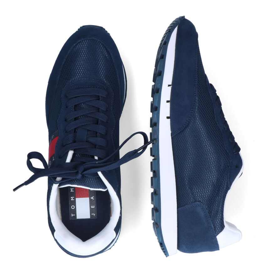 TH Tommy Jeans Mix Runner Baskets en Bleu pour hommes (300636)