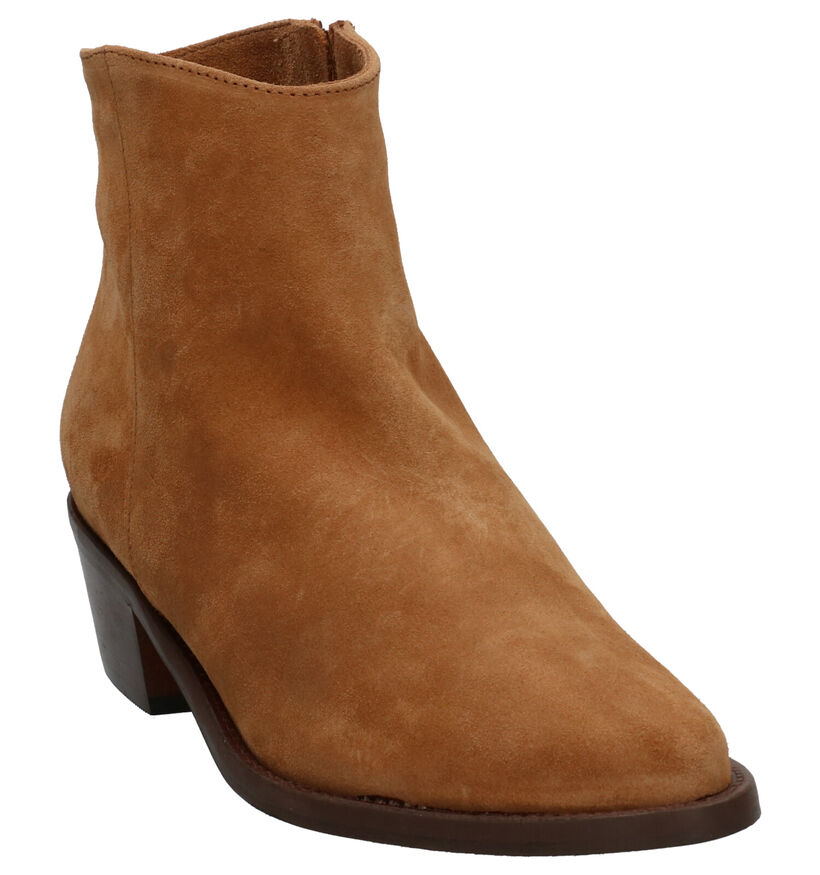 Hampton Bays Bottines à talons en Brun clair en daim (272637)