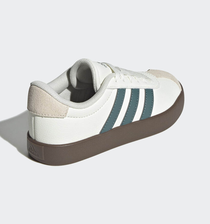 adidas VL Court 3.0 Witte/Groene Sneakers voor meisjes, jongens (366069) - geschikt voor steunzolen