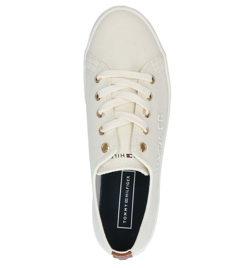 Tommy Hilfiger Tommy Basic Ecru Sneakers in stof (276241)