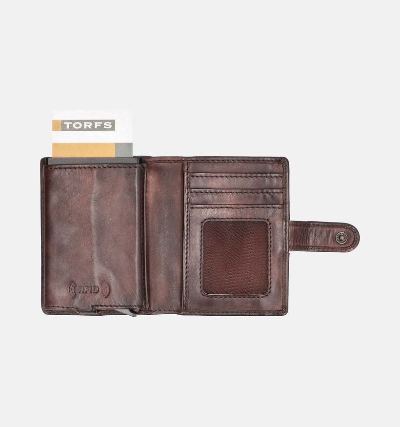 Bear Design Donkerbruine Portemonnee met Overslag voor dames, heren (382098)