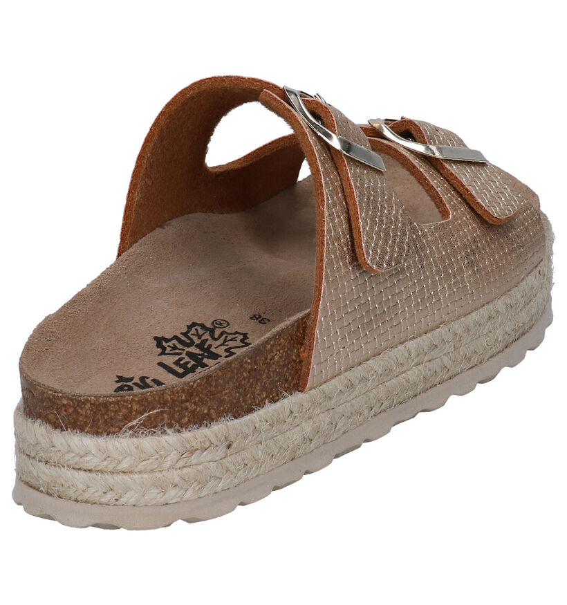 Big Leaf Espadrilles en Or en textile (292601)