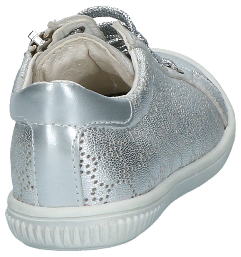 Zilveren Schoenen met Rits & Veters Bopy Sara in leer (211706)