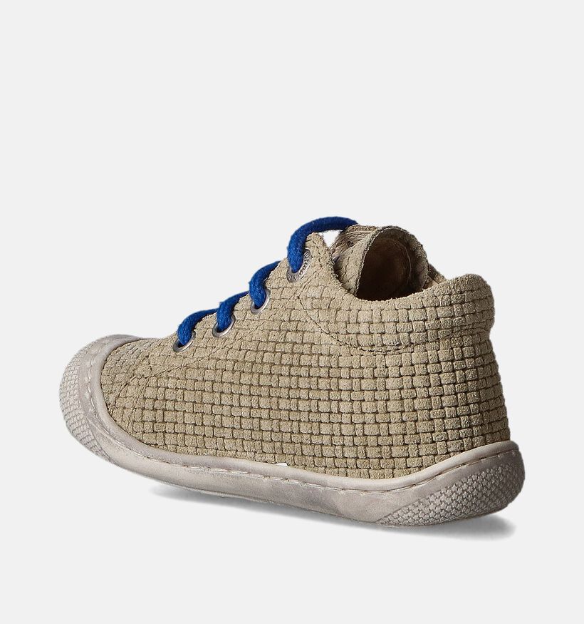 Naturino Cocoon Suede Woven Groene Babyschoentjes voor meisjes, jongens (355490) - geschikt voor steunzolen