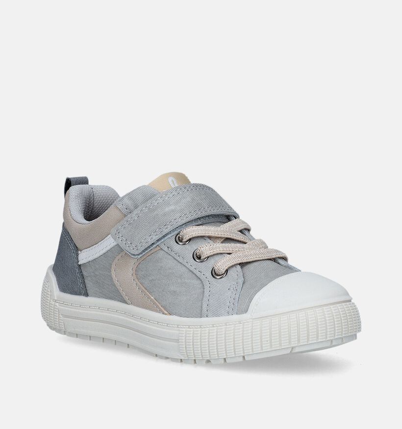 Milo & Mila Chaussures à scratch en Gris pour garçons (338584)