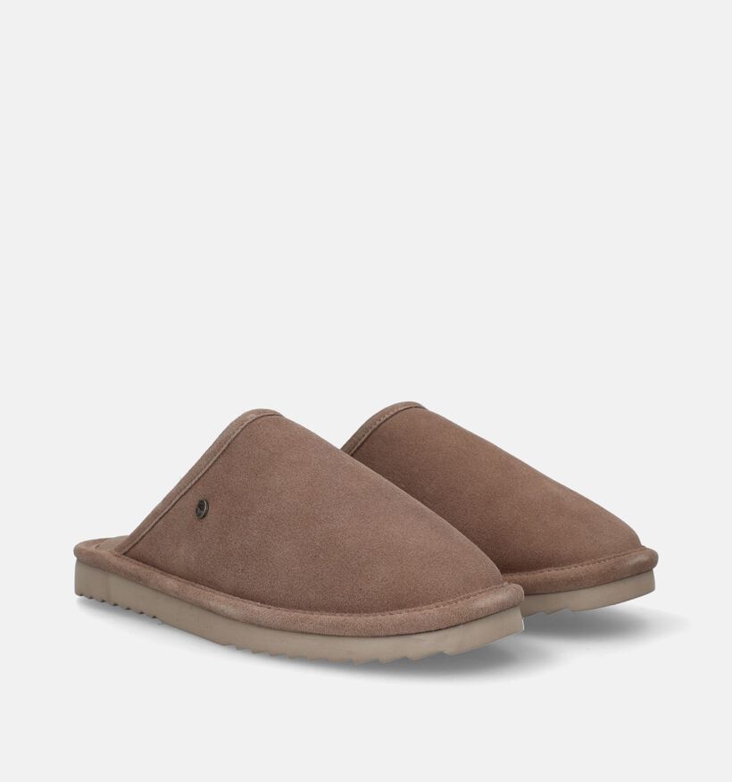 Warmbat Gibson Cognac Wollen Pantoffels voor heren (330222)