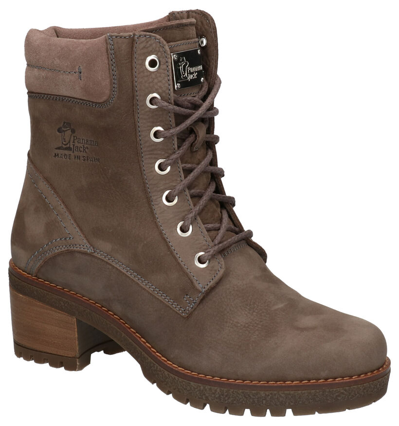 Panama Jack Phoebe Bottillons en Taupe en nubuck (262651)