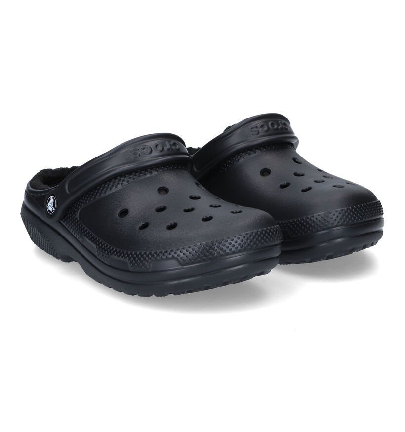 Crocs Classic Fuzz-lined Clog Nu-pieds en Noir pour femmes (298589)