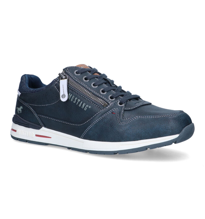 Mustang Chaussures à lacets en Bleu foncé pour hommes (336649)