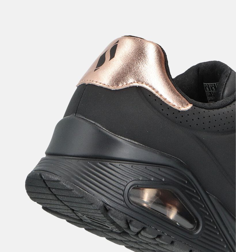Skechers Uno Golden Air Zwarte/Gouden Sneakers voor dames (359714) - geschikt voor steunzolen