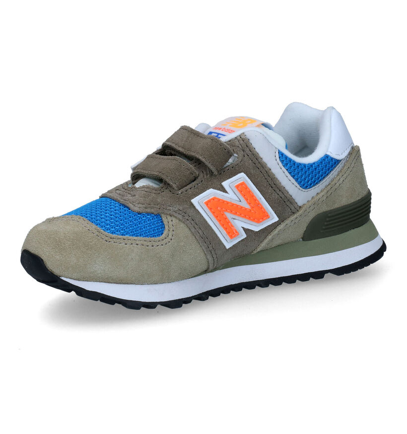 New Balance PV574 Baskets en Vert pour garçons (319260) - pour semelles orthopédiques