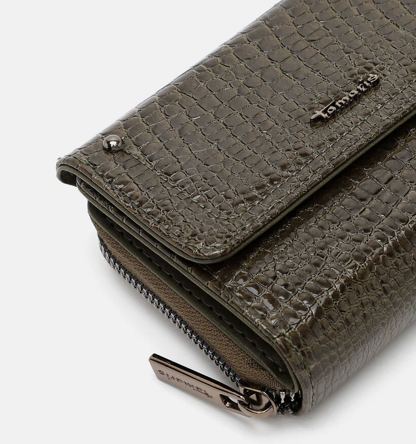 Tamaris Marina Snake Porte-monnaie zipp&eacute; en Vert fonc&eacute; pour femmes (378798)