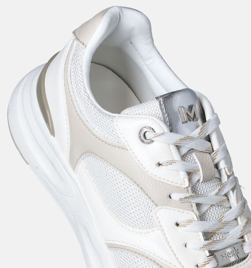Mexx Roco Plump Veterschoenen Wit voor dames (353406) - geschikt voor steunzolen