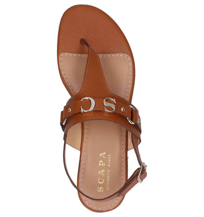 Scapa Cognac Sandalen in leer (270280)