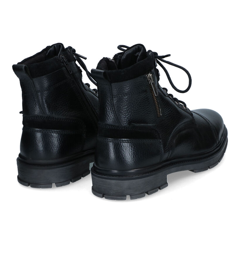 Xti Boots à fermeture éclair en Noir en cuir (322464)