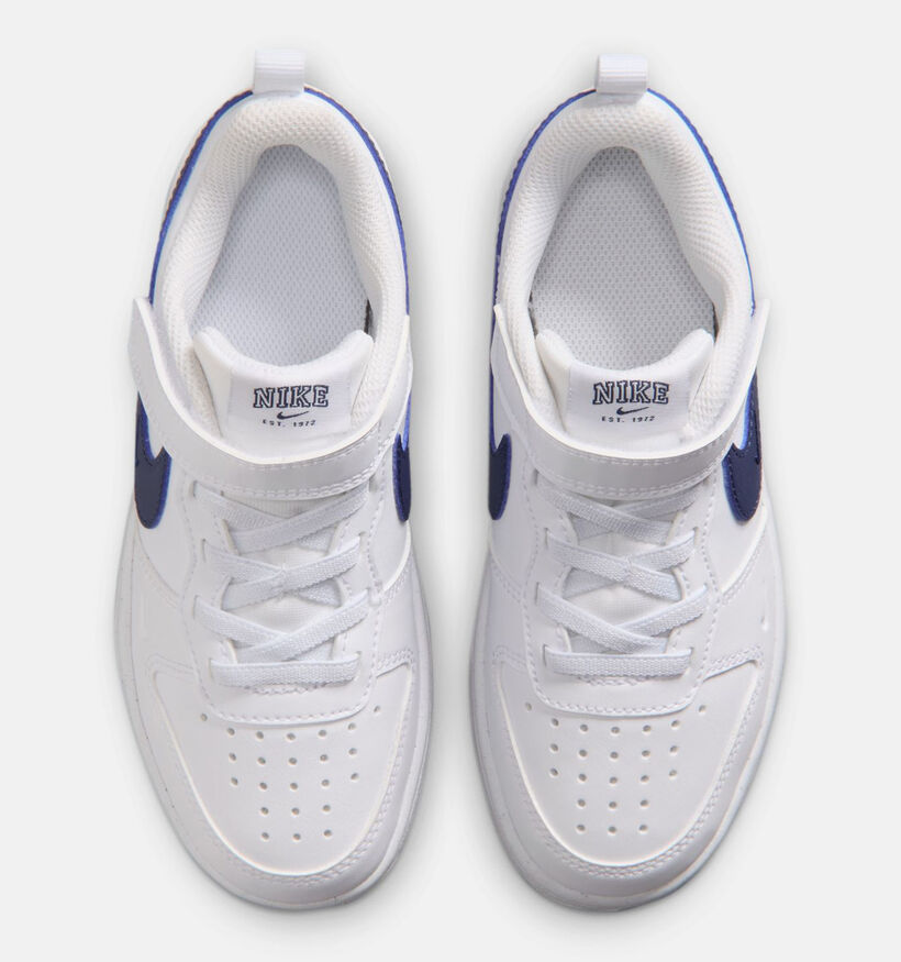 Nike Court Borough Low Witte Sneakers voor jongens (377285)