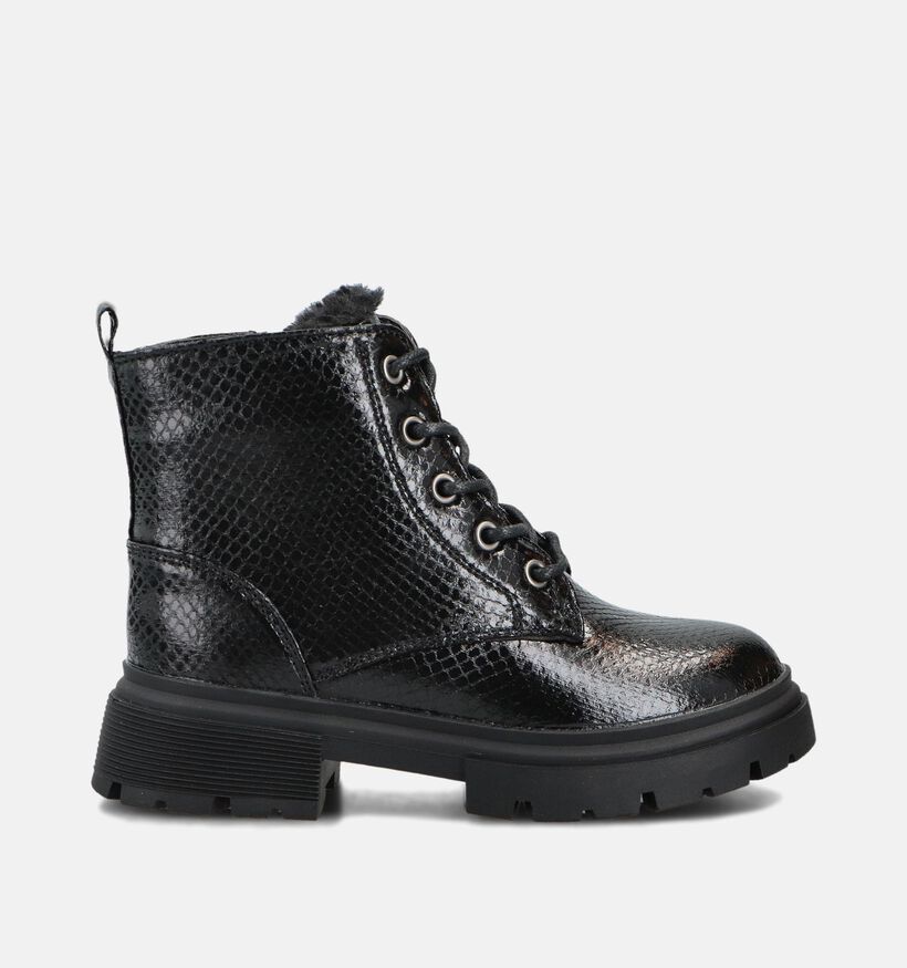 Milo & Mila Zwarte Veterboots voor meisjes (362974)