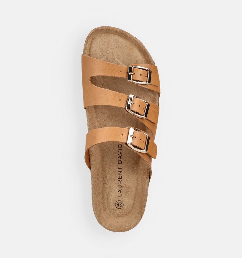 Laurent David Cognac Slippers voor dames (373780)