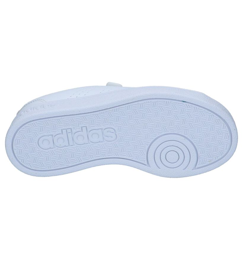 Witte Velcrosneakers adidas VS Advantage Clean in kunstleer (236995)