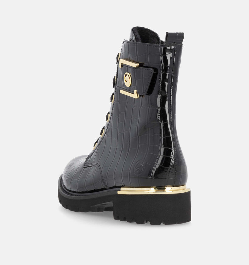 Remonte Boots &agrave; lacets en Noir pour femmes (379872) - pour semelles orthop&eacute;diques