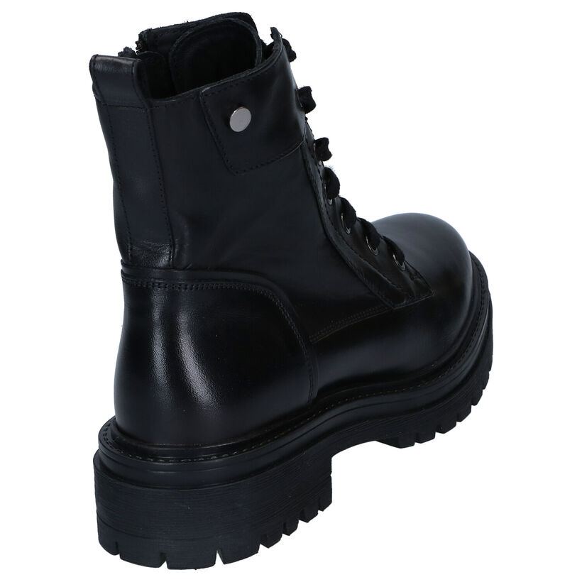 Geox Boots à lacets en Noir en cuir (294024)