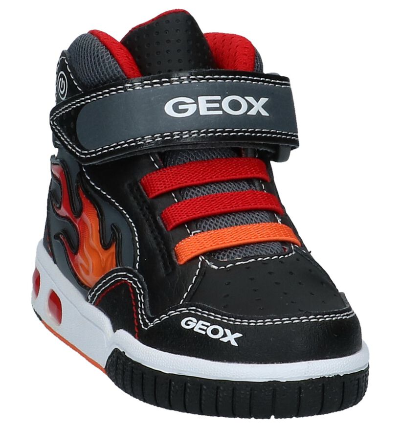 Hoge Geklede Sneakers Geox Zwart met Lichtjes, , pdp