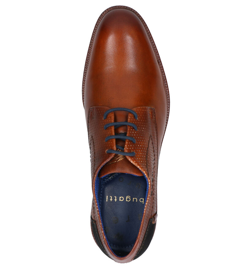 Bugatti Chaussures habillées en Cognac en cuir (271488)