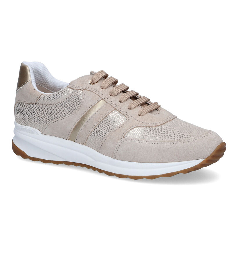 Geox Airell Beige Sneakers in daim (303646)